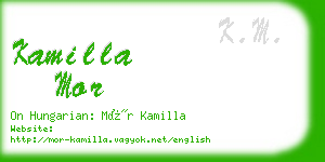 kamilla mor business card